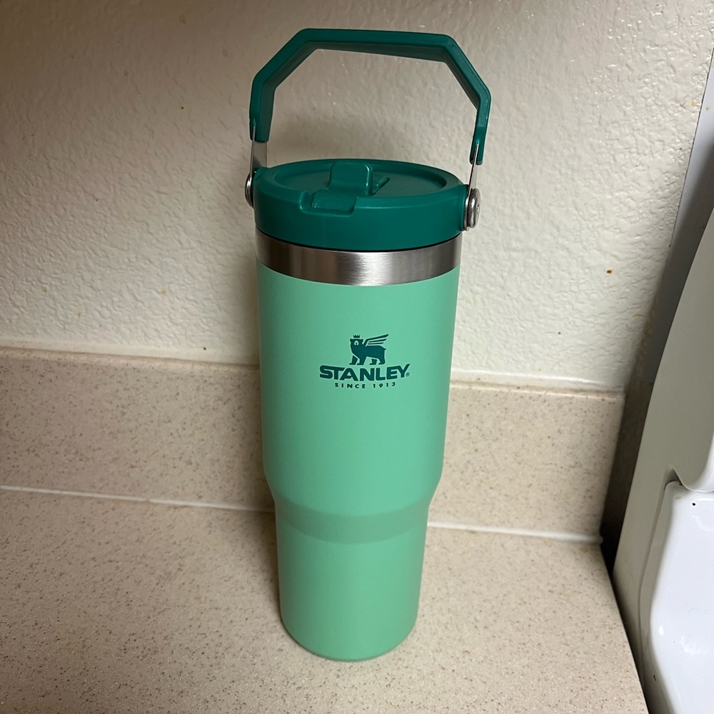 Stanley Green and Silver Insulated Water Bottle